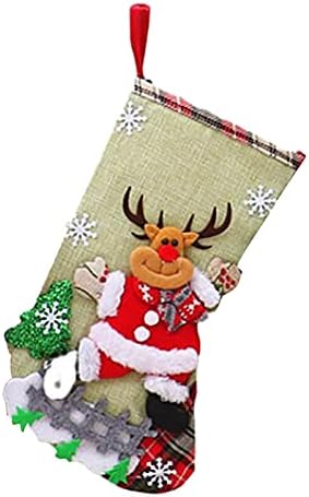 Yiisu tnffit modni božićne čarape poklon torba Božićni uzorak Božićni ukras