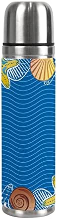 Vantaso izolirana boca sa vodom slatka plava ocean morski life prugasti vakuumska tikvica Sportski šolja 500ml 17 oz za žene muškarci Dječji djeci Dječje djevojke