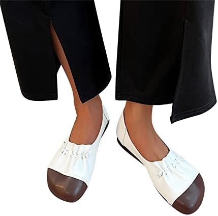 Ženske haljine ravne ženske crne ravne cipele ženske modne blokirajuće boje kože plitke komforne meke cipele sa ravnim ležernim cipelama