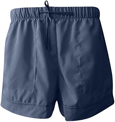 Ženske kratke hlače, Tinejdžerke Slatke ljetne labave hlače Casual elastični džep za struk kratke hlače za plažu s vezicama, udobne