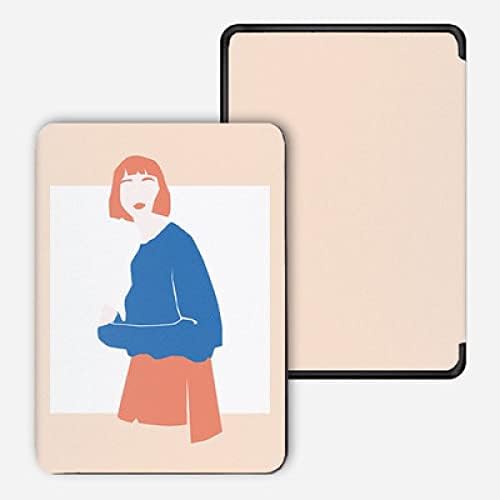 Samo futrola za novi Kindle 11. generacije 2022. - tanka pametna navlaka od PU kože sa automatskim spavanjem, zaštitna futrola za Kindle Basic-picture Frame Girl