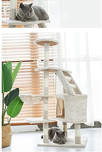 Haieshop Cat Tree Condo stub za grebanje mačji toranj Sisal stub za grebanje mačji namještaj plišani Condo igraonica s visećim igračkama