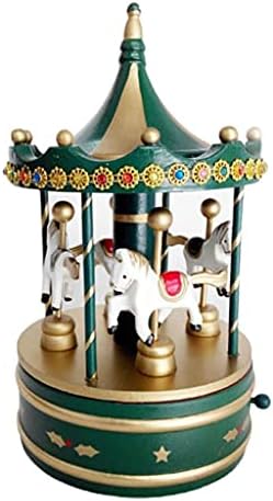 Zlbyb Drveni klasični muzički karusel Music Box Slatke božićne ukrase (boja: b, veličina