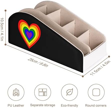 LGBT Rainbow Heart Harter HOLDER PU COVE Organizator za pohranu za kućnu površinu