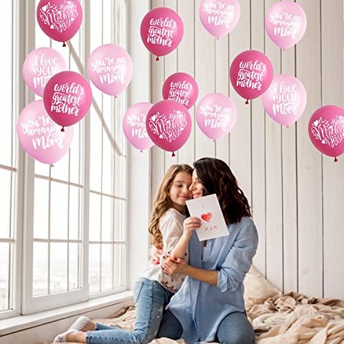 Littleloverly Happy Majčin dan baloni party dekoracija-40kom lateks Volim te mama najbolja mama na svijetu ti si nevjerovatan mama