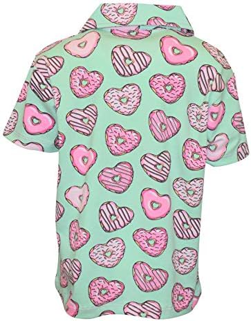 Jedinstveni dječaci za dječake Valentines Day Donut Hearts Polo majica