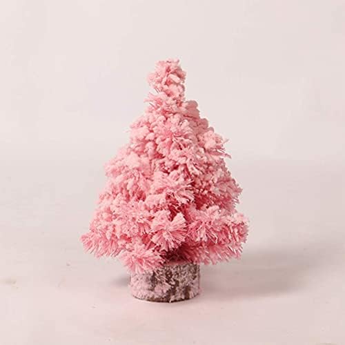 Nuobesty ružičasti umjetni božićni drvci, plastilo božićno stablo Mini desktop Božićno stablo ukras za božićno ukrašavanje 30cm
