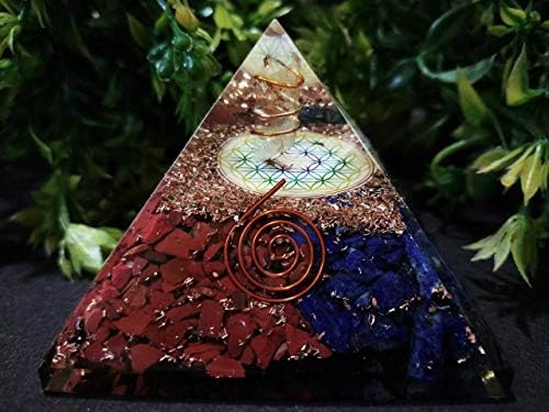 Aadhya Wellness Reiki piramida Orgonite Kristalno plava i smeđa Čakra Izlječenje Kamena Pozitivna energija i zdravlje Meditacija zdravlja Sretno Zdravo bogatstvo Prosperitet energije 70-80 mm cca