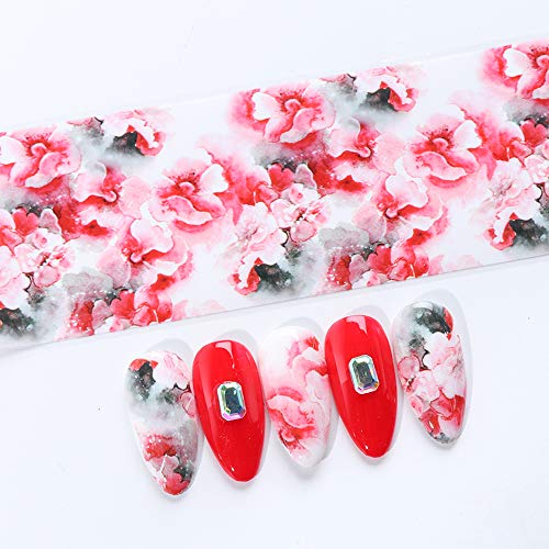 Nail Art naljepnice za prijenos folije 10 kom holografski Nail Art Filmovi šareni cvijet engleski naljepnice za nokte lavande za manikirku