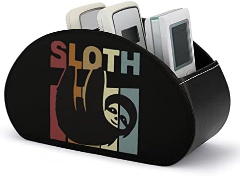Retro Sloth TV Daljinski upravljač Držači za šminku Organizator kutije PU kožna kućna memorija Caddy Store sa 5 pretinca