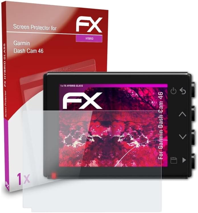 Atfolix plastični stakleni zaštitni film kompatibilan sa Garmin Dash CAM 46 Stakleni zaštitnik, 9h hibridni stakleni fx stakleni ekran