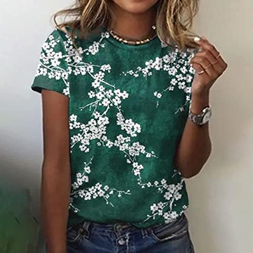 Pamučna bluza Dame Ljeto Jesen kratki rukav odjeća modna crewneck grafička gornja majica za tinejdžerske djevojke L7 L7