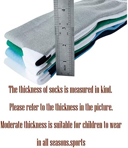 ACOL Dječje čarape za koljena, meke pamučne i kože prugaste uniforme sportske sportske čarape za dječake i djevojke, pruge