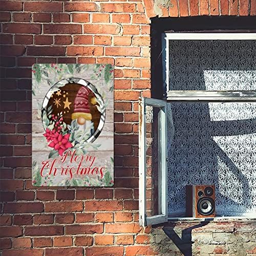 GNOME GARLAND METAL znak Božićni zid Visettia Cvjetni bobiji vijenac retro metalna ploča znakovi dekor plaketa za kućnu kuhinju dnevni