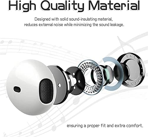 Slušalice za uši ožičene slušalice sa mikrofonom i kontrolom jačine zvuka, kompatibilne sa iPhoneom 13/12/11 Pro max / XS MAX / XR