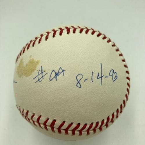 Reggie Jackson # 44 Penzionisanje 8-14-1993 potpisano bejzbol Steiner Hologram - autogramirani bejzbol