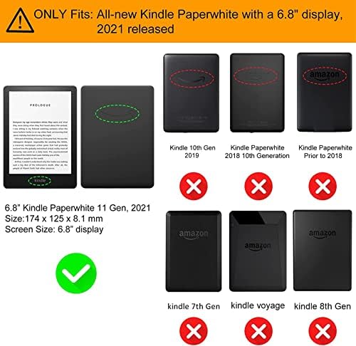 Yys Kindle Paperwhite futrola odgovara 11. generaciji 2021. sa automatskim buđenjem/spavanjem, dizajnom trake za ruke, magnetnim zaštitnim