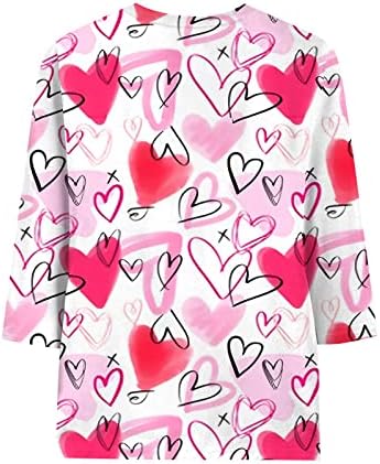 Poslovni casual vrhovi za žene Ljeto kratki rukav dan zaljubljenih ljubavi Ljubavi tisak Tee plus-size ženske bluze