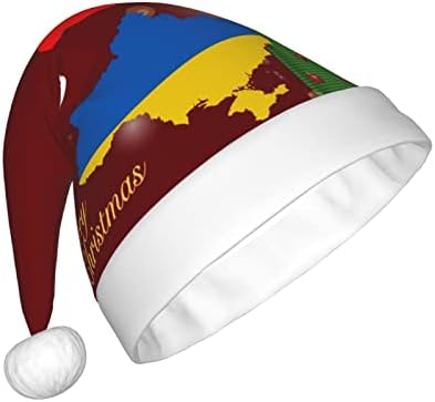 Volim Ukrajina Funny odrasle pliš Santa šešir Božić šešir za žene & amp ;muškarci Božić Holiday Hat