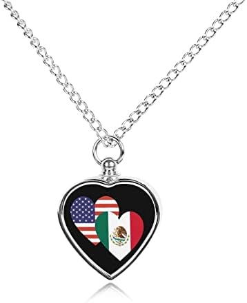 Meksiko Američka srčana Zastava ogrlica za kućne ljubimce urna za uspomenu na kremaciju nakit Memorijalni privjesak za kućne ljubimce/pseći/mačji
