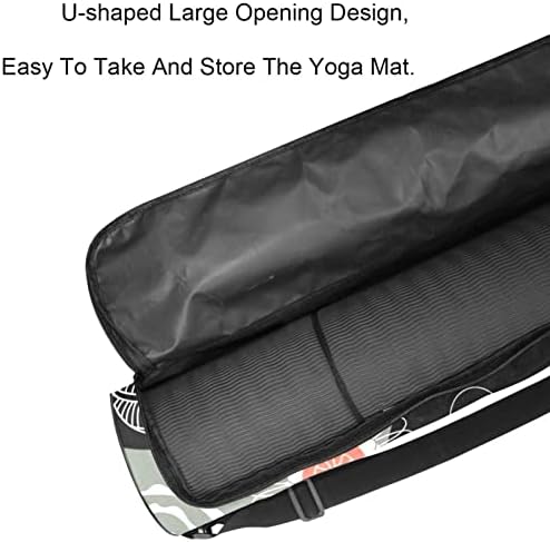 RATGDN Yoga Mat torba, cvjetno cvijeće uzorak vježbe Yoga Mat Carrier full-Zip Yoga Mat torba za nošenje sa podesivim remenom za žene