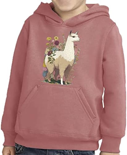 Llama Print Toddler Pulover Hoodie - Grafički spužva Fleece Hoodie - Art Hoodie za djecu
