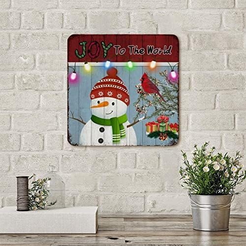 Božićni snjegović radost svjetske vintage metalni znak ploča metalna umjetnost otisci potpisuju rustikalna zidna soba za božić Xmas