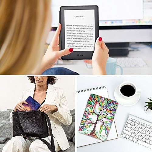 Futrola za potpuno novi Kindle 6, Ultra tanka i lagana pametna zaštitna izdržljiva premium PU kožna navlaka sa funkcijom Auto Sleep Wake, line circle, Kindle