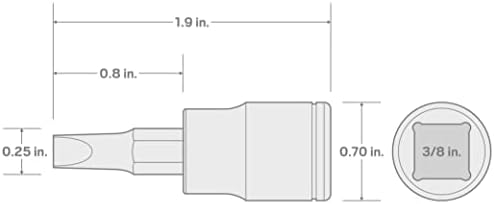 TEKTON 3/8 inčni pogon x S3 kvadratna udubljena utičnica / SHB15203