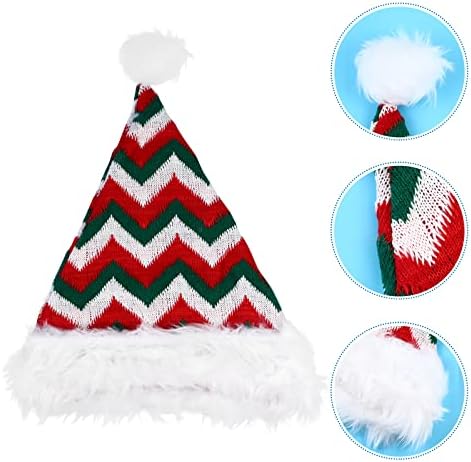 BESPORTBLE Božić Decor 1pc Božić prugasti divan Santa pliš šešir Božić Party Headdress
