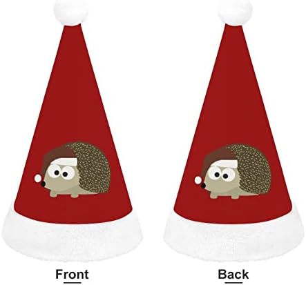 Santa Hedgehog pliš Božić šešir Naughty i lijepo Santa kape sa pliš obodom i Comfort Liner Božić ukras