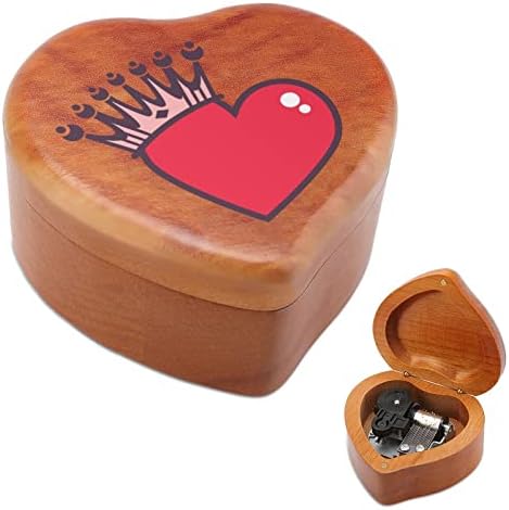 Love Queen Wood Music Box Antikni urezani muzički pokloni za rođendan Božić Dan zahvalnosti