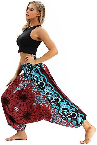 Kulywon Yoga gamaše Žene Ležerne prilike ljetne hlače za ljeto Loose Yoga Baggy Boho Aladdin HAREM pantalone