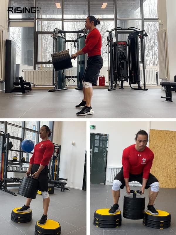 RISINGFIT podesiva ručka za Keetleball, ručka za Kettlebell za teške uslove rada za ploče,igla za utovar sa dvostrukom D-šipkom i T-šipkom za Olimpijske ploče sa utezima.