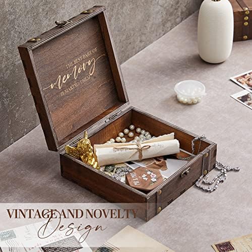 AW Bridal Sadržaj kutije sa poklopcima Vjenčanje memorijske kutije za skladištenje drva Obiteljski angažmani pokloni za parove Bridal