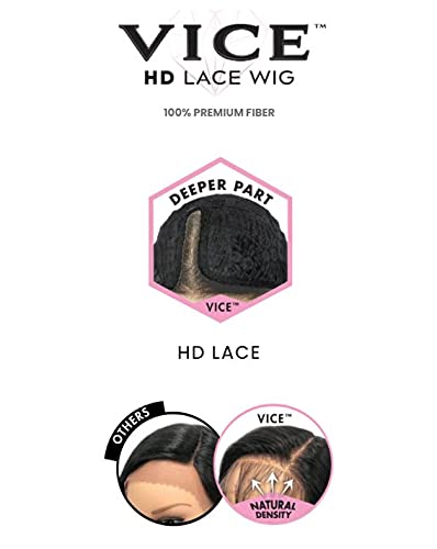 Prednja perika Sensationnel Vice Lace-HD prozirna čipka prethodno iščupana linija kose sa dijelom duboke Babyhair 5 inča-Vice Jedinica