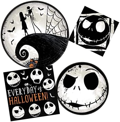 Amscan Nightmare prije Božića Dinnerware Bundle | Večera & desert ploče, ručak & Pića salvete | Rođendanska zabava, Halloween / zvanično licenciran od strane Amscan