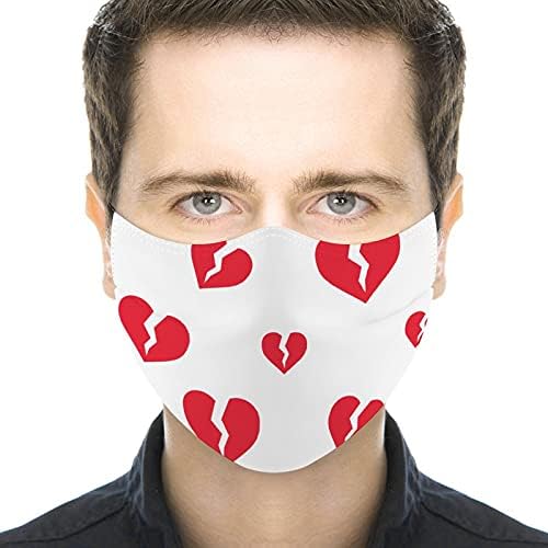 Cool višekratna periva sigurnosna Odjeća maske za umjetnost dizajn crveno slomljeno srce dizajn kućni ured