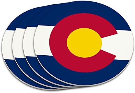 Colorado State Flag Coaster set