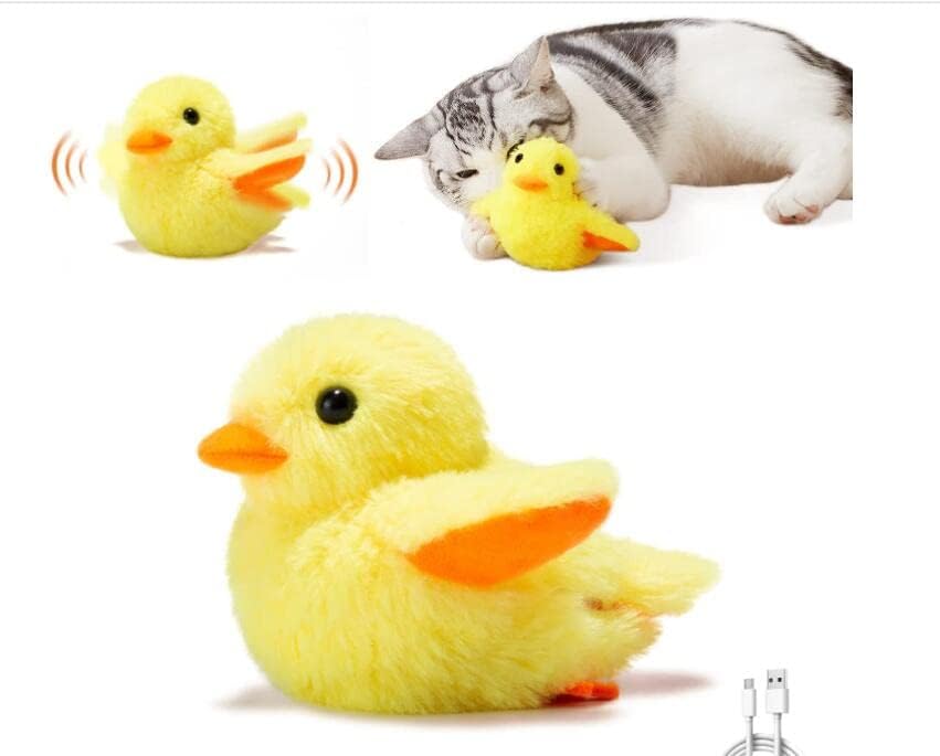Punjiva patka sa lifelike Quack Chirping premlaćivanja mačaka aktivirana igračka plišane interaktivne mačke za vežbu ptica ne krpe