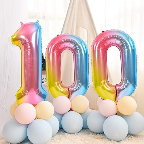 Tooleful 40 inčni baloni velikih brojeva 0-9, broj 6-znamenkasti 6 helijum baloni, folija mylar veliki broj baloni za rođendan Unicorn