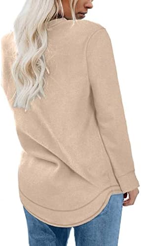 Ležerni pulover s dugim rukavima za žene casual crewneck dukserice labave klasične majice Fall t majica bluza vrh