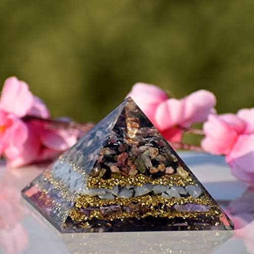 Dream Holistic Orgonite Crystal Piramid - Izlečenje Charoite Angelite i Multi Tourmaline piramida Kristal za metafizički dekor
