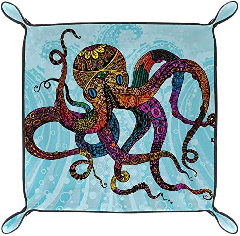 Octopus Blue Desktop pladanj pladnje, vanity ladica, organizator skladištenja, ladica za komore, hvataljna ladica za promjenu kovanica