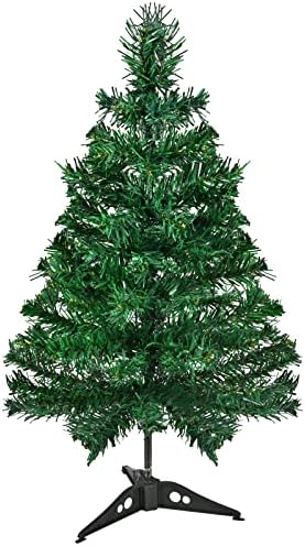 Glyinnhe 22inch veštački božićno stablo zelena stolna božićna stablo sa plastičnim štandom Mini Xmas borove stablo za unutarnji kućni ukras na otvorenom