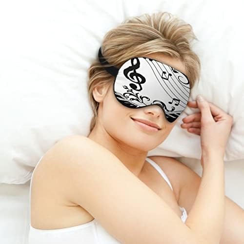 Chic Music Piano Tastatura Note Sleep Eye Maska Slatka slijepo traka Pokriva sjenila za žene Muška Pokloni