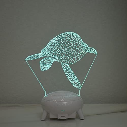 Morska kornjača 3D lampa noćno svjetlo kornjača 3D Iluzijska lampa za djecu, 16 boja koje se mijenjaju daljinskim upravljačem, dekor