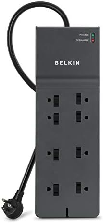 Belkin 6-izlaz Slimline Power Strip zaštitnik od prenapona, 6ft kabl i rotirajući utikač, 700 džula, Bijela & amp; Power Strip zaštitnik