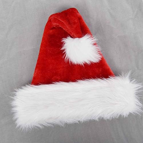 Gireshome Božićni šešir, Santa šešir, Božić praznični šešir za odrasle, Unisex baršunasti udobni Božićni šeširi Extra zgusnuti klasično