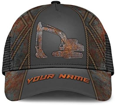 Personalizirani bagera Baseball Cap, prilagođeni 3D ispisani bageri Baseball Cap Snapback, šešire za muškarce, žene, rođendan